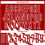 Maillot de football personnalisé à sublimation avec motifs de vent rouge et blanc