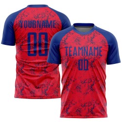 Maillot de football personnalisé à sublimation rouge royal