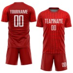 Maillot de football personnalisé à sublimation rouge et blanc Maillot de football personnalisé à sublimation rouge et blanc