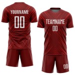 Maillot de football personnalisé à sublimation rouge et blanc