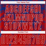 Maillot de football personnalisé à sublimation rouge royal et blanc