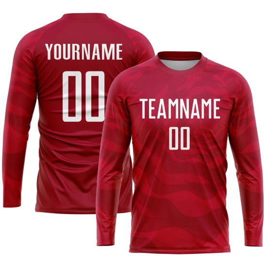 Maillot de football personnalisé à sublimation rouge et blanc Maillot de football personnalisé à sublimation rouge et blanc