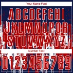 Maillot de football personnalisé à sublimation rouge royal et blanc