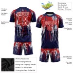 Maillot de football personnalisé à sublimation rouge royal et blanc