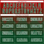 Maillot de football personnalisé à sublimation rouge, vert et blanc