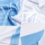 Maillot de football personnalisé à sublimation géométrique gris acier et blanc
